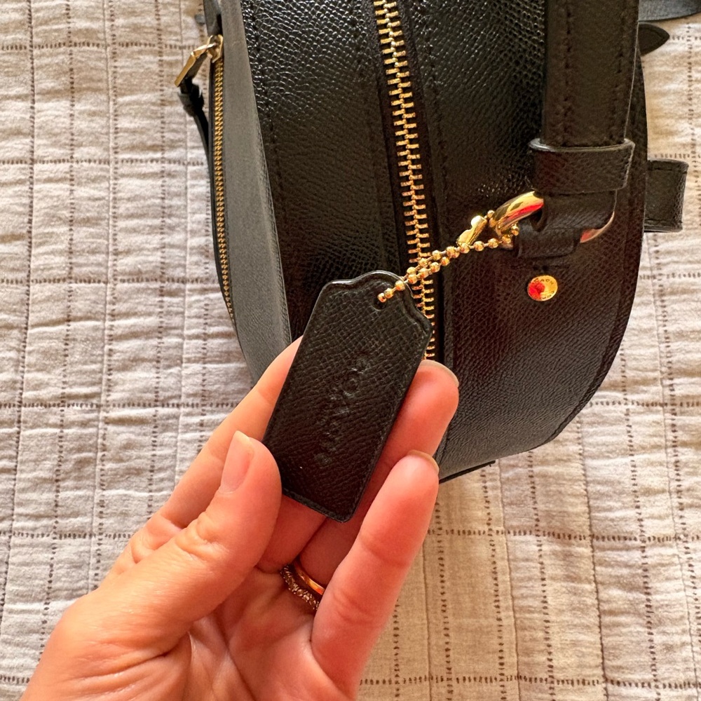 Coach Black Backpack with Gold Accents - Picture 7 of 9